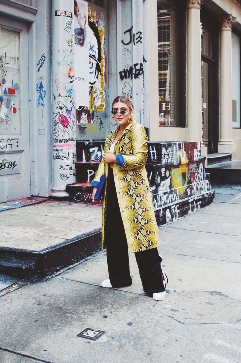 The Yellow Snakeskin Trench – Simply Audree Kate